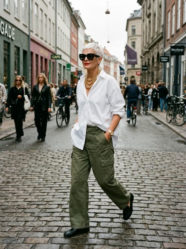 Editorial street style con cadena