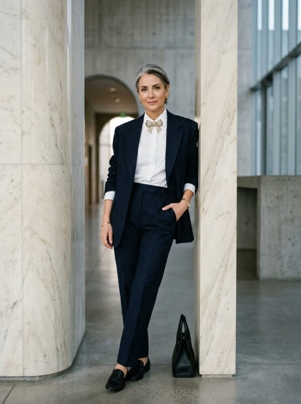 Power dressing en pinstripe